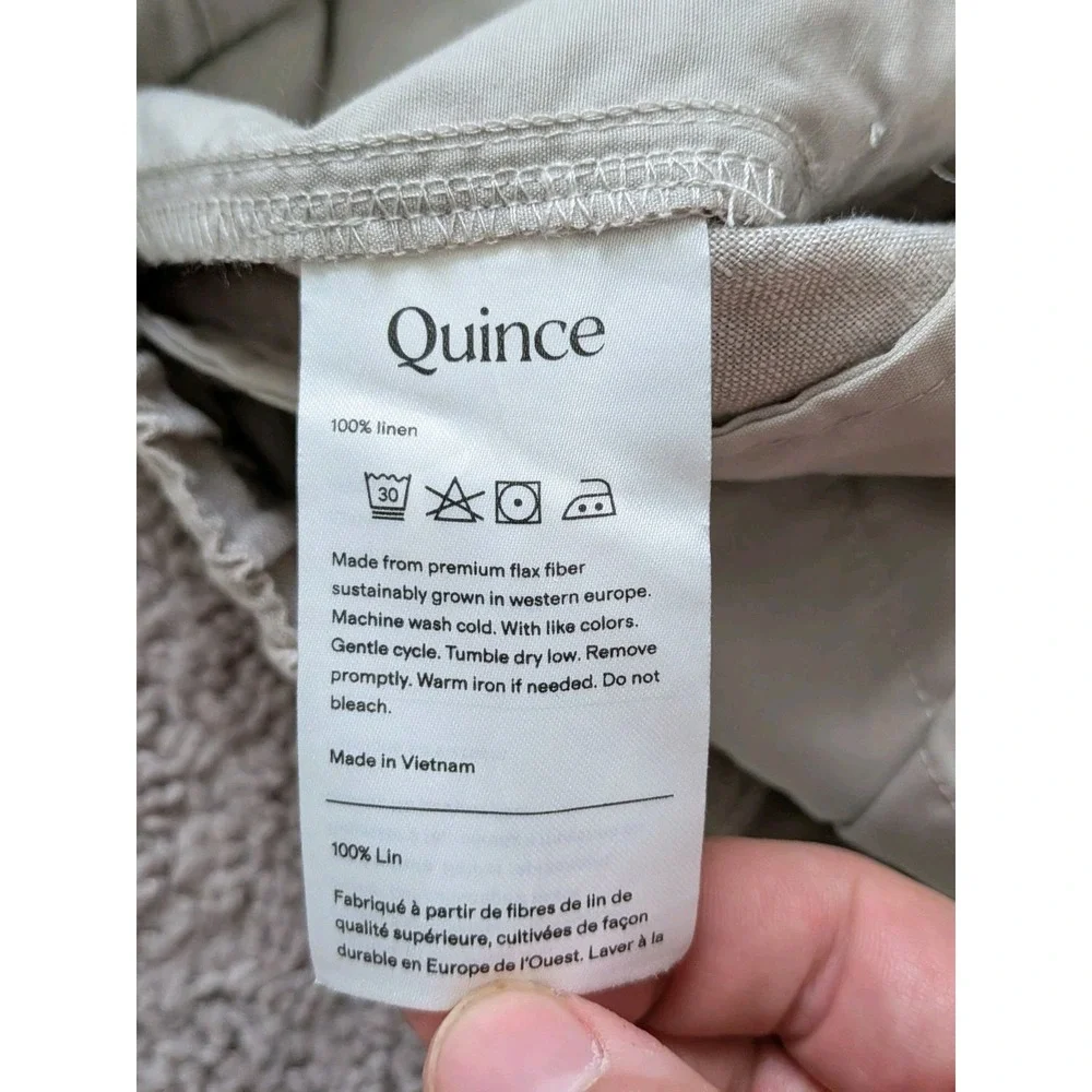 Quince 100% European Linen Pants Flax Mens Medium (Fits 30x31) NWT Pockets